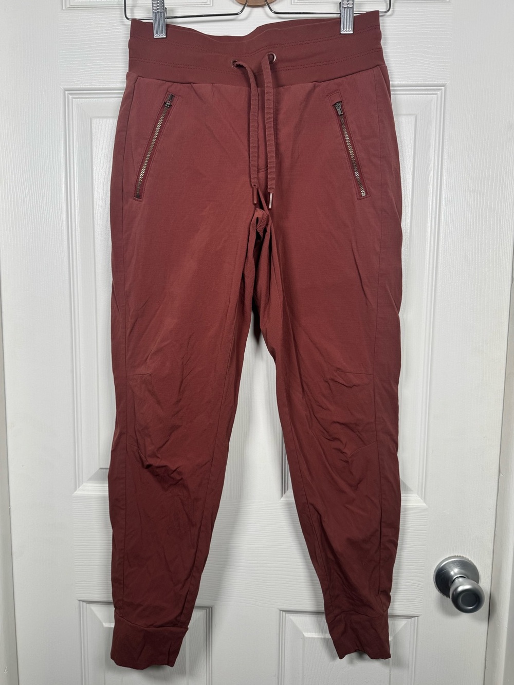 Athleta Trekkie North Jogger Pants Rosewood Zip Pocket Size 0